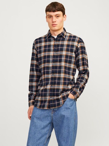 JACK & JONES Slim fit Button Up Shirt 'JJJoshua' in Blue