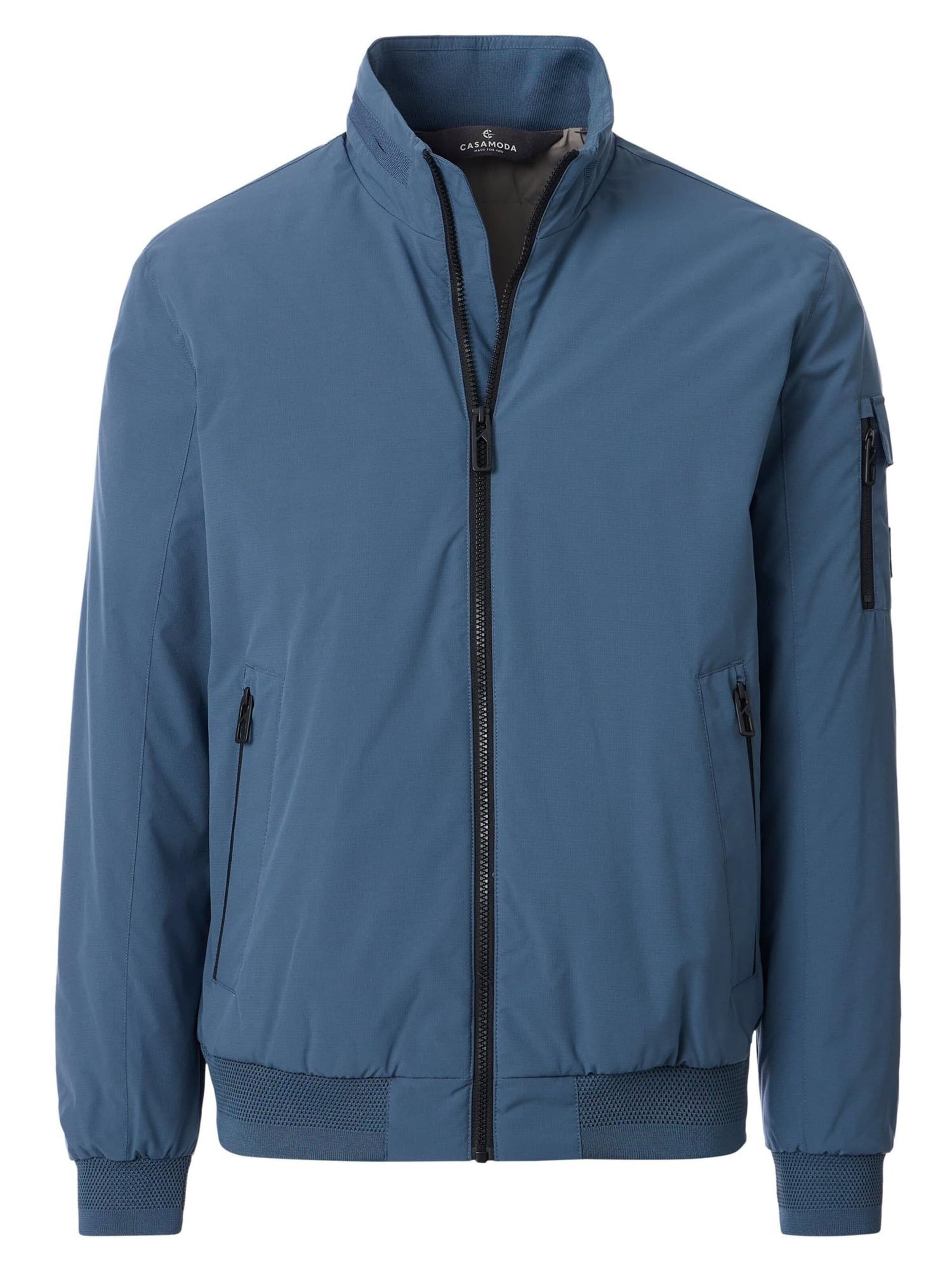 CASAMODA Between-Season Jacket 'Basic' in Blue: front