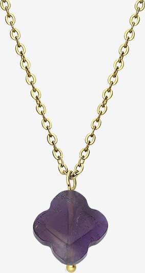 Lucardi Chaîne en or / violet foncé, Vue avec produit