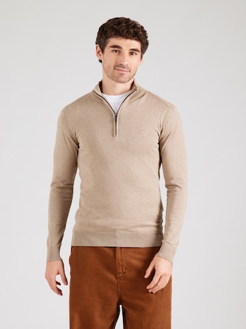 INDICODE JEANS Pullover 'Liliamos' in Beige: Vorderseite