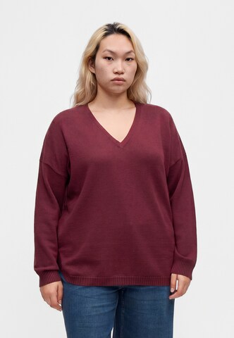 ONLY Carmakoma Pullover 'CARMARGARETA' in Rot: Vorderseite