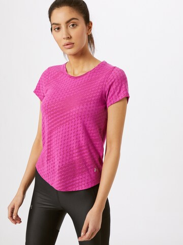 rožinė UNDER ARMOUR Sportiniai marškinėliai 'Streaker': priekis