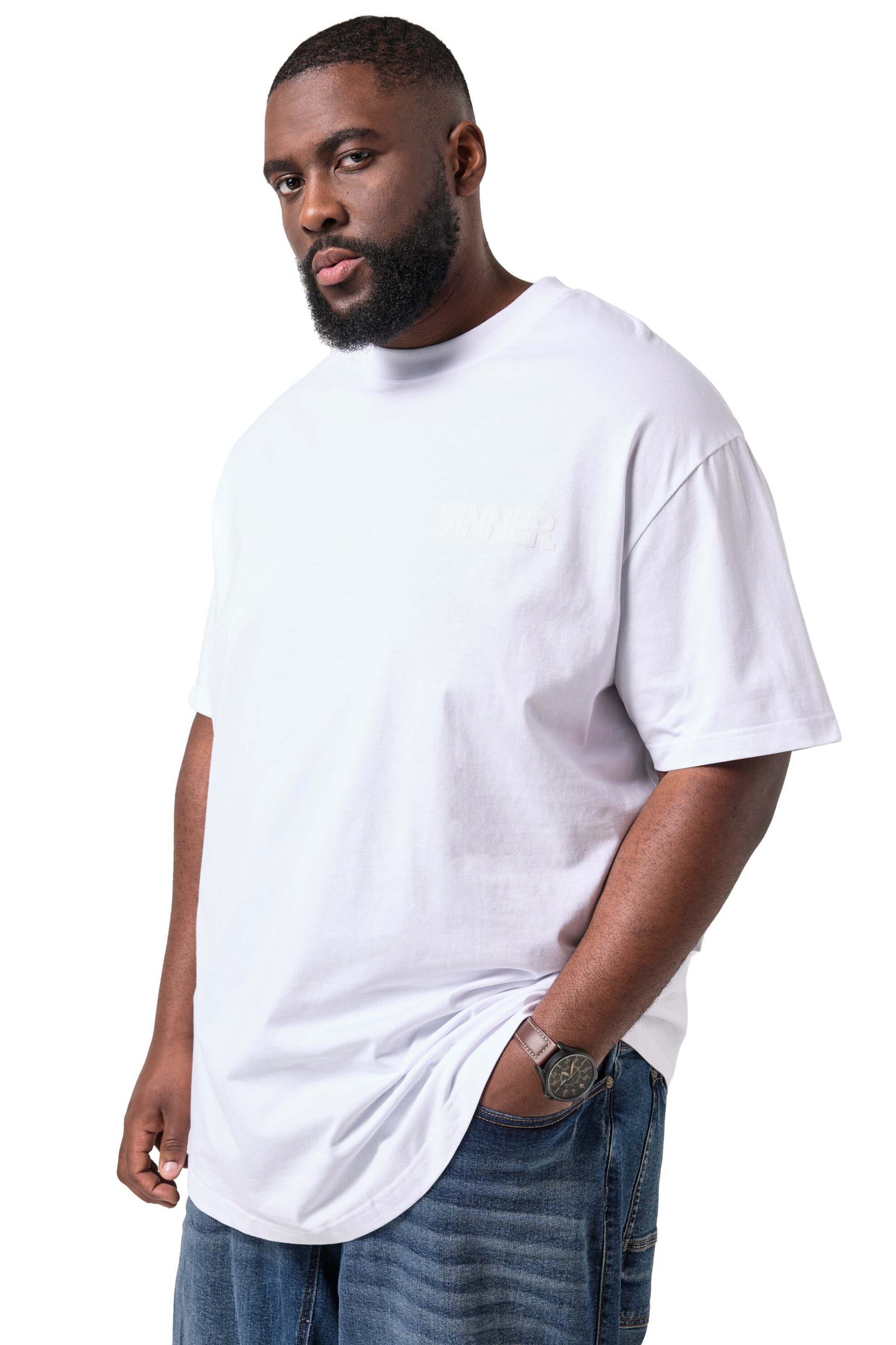 STHUGE T-Shirt in Weiß: Vorderseite