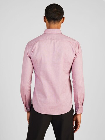 Coupe slim Chemise 'Evito' HUGO en rose