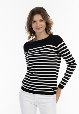 Pull-over usha BLUE LABEL en noir : devant