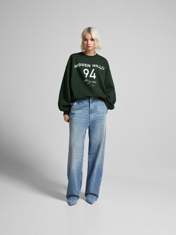 Bershka Sweatshirt in Grün