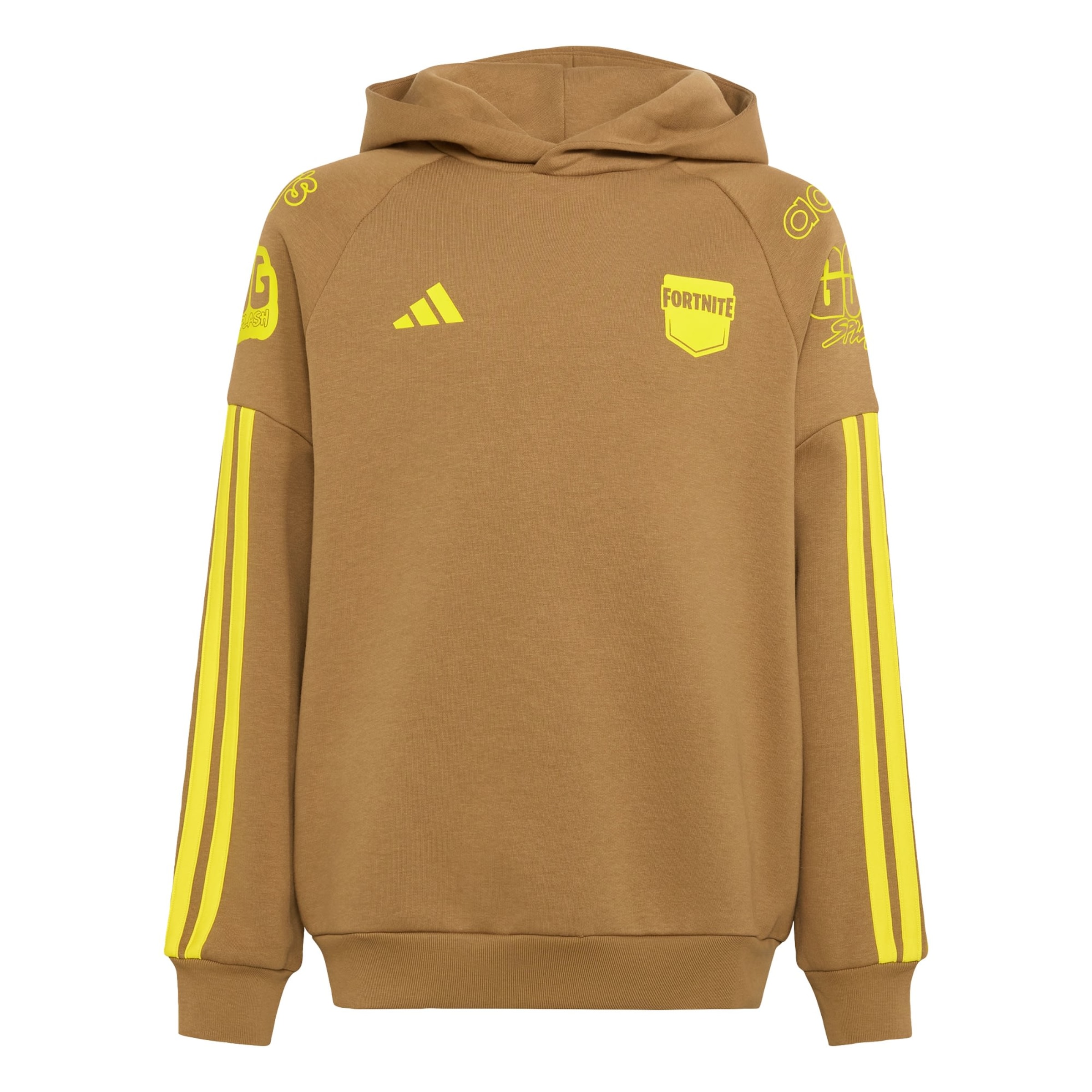 Felpa sportiva 'Adidas x Fortnite' in 116 ADIDAS SPORTSWEAR di colore seppia / giallo, Visualizzazione prodotti