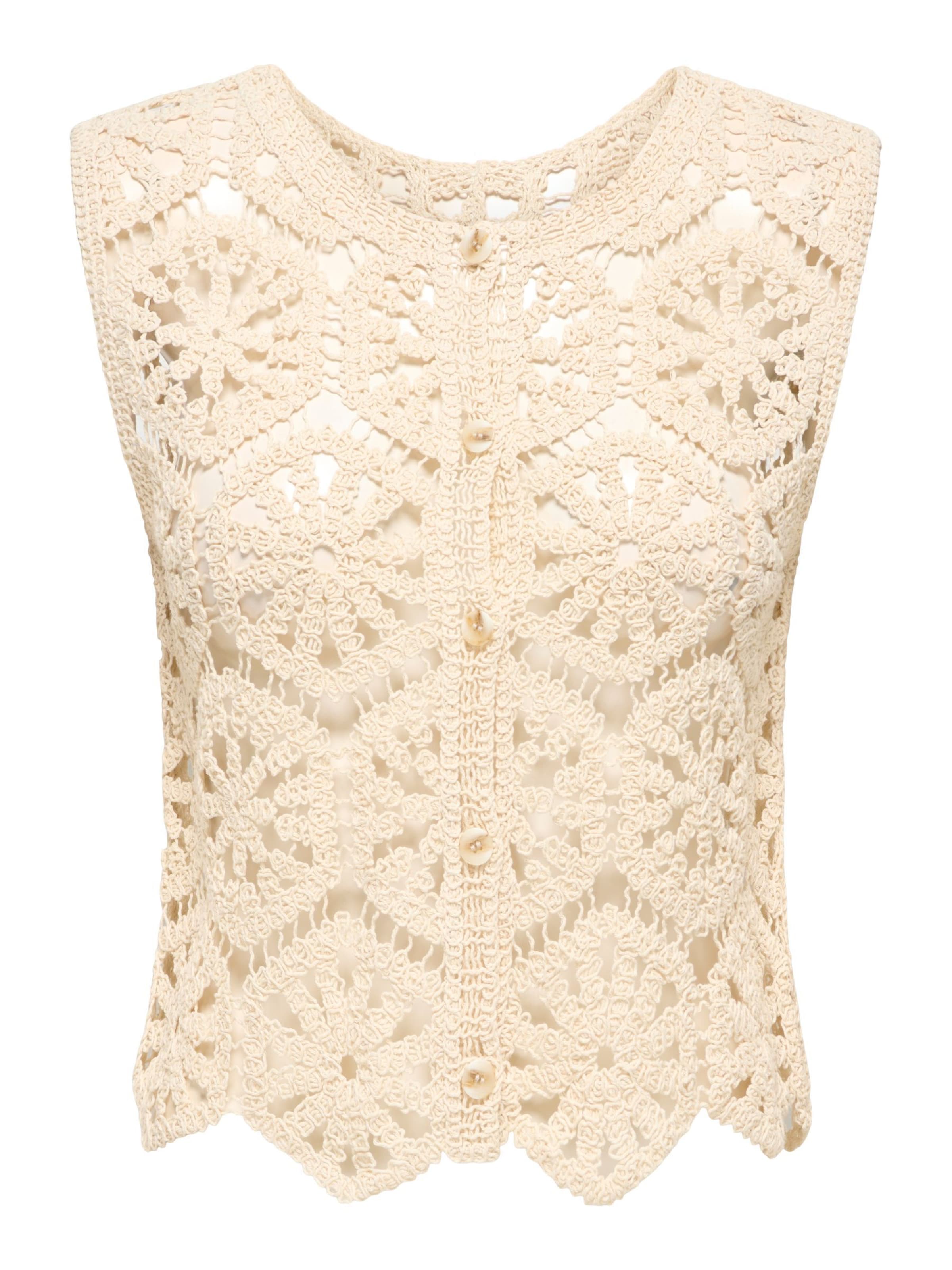 JDY Strikvest 'JDYVic' i beige: forside