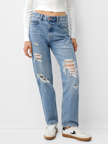 Bershka Regular Jeans i blå: framsida