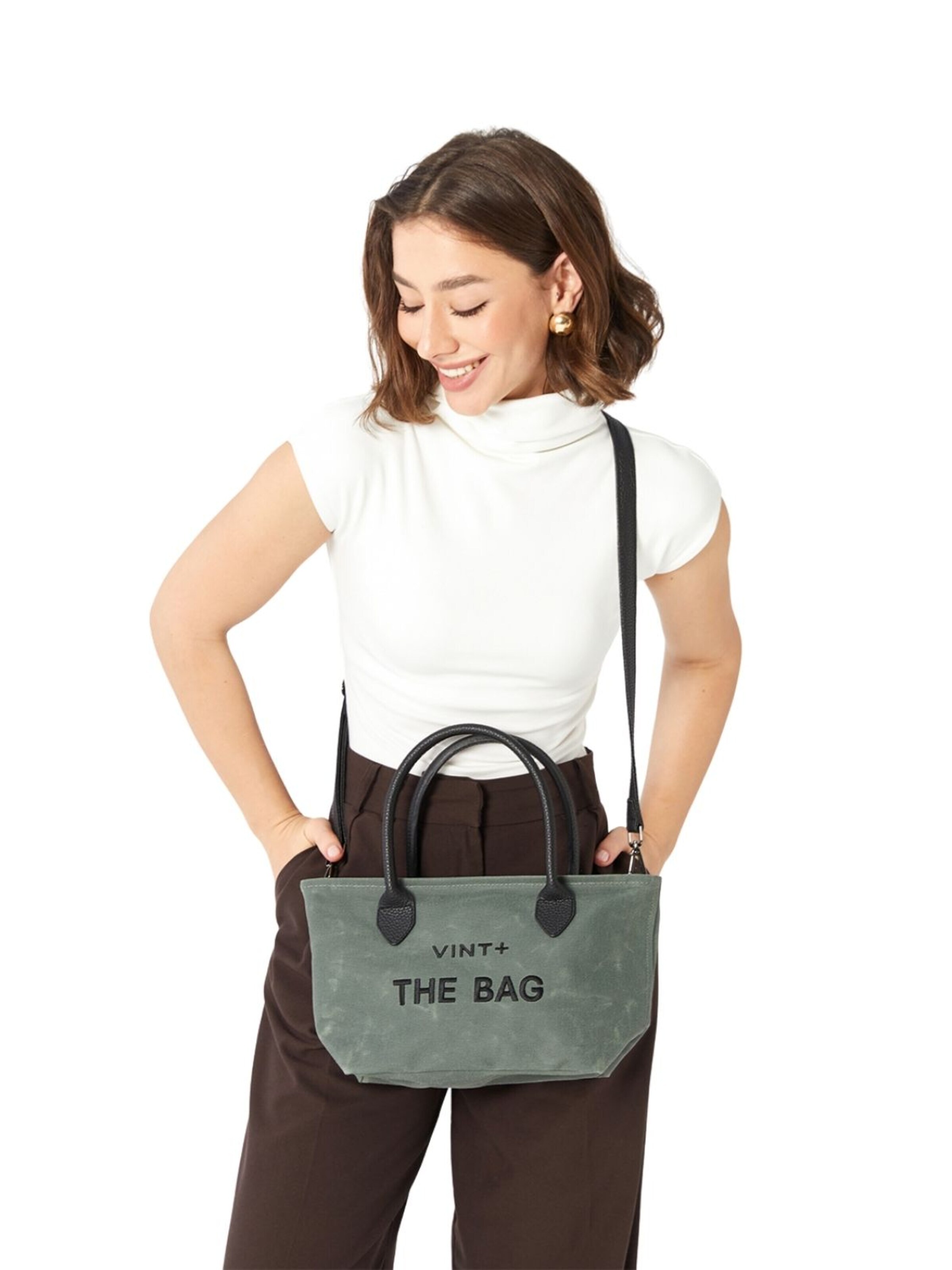 VINT+ Handbag 'Fine Bag Small' in Green