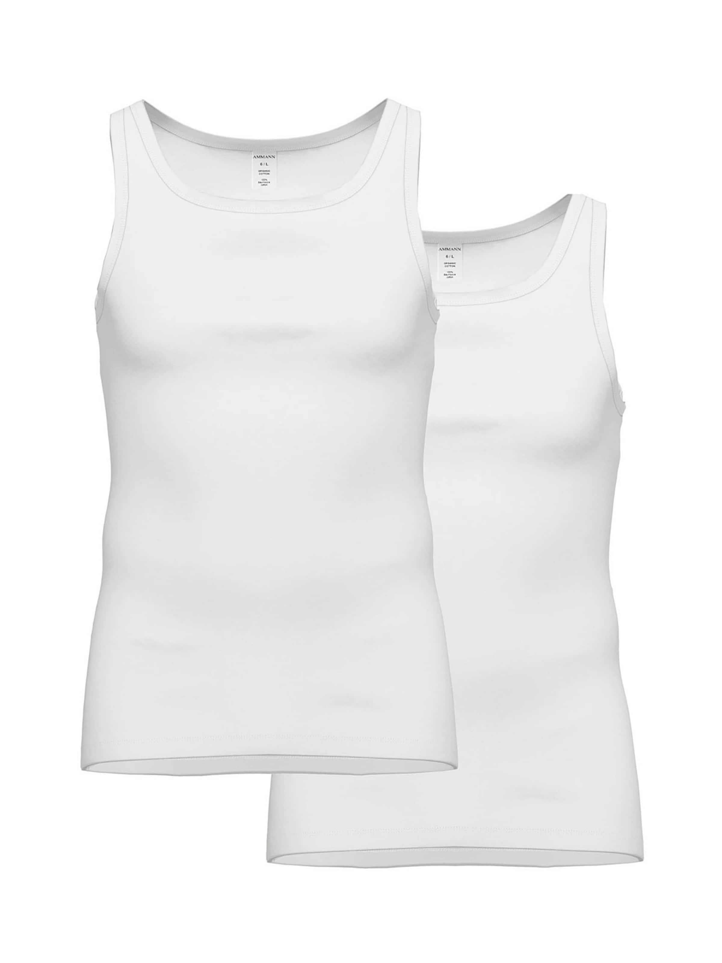 Ammann Undershirt 'Day Classic / Doppelpack' in White: front