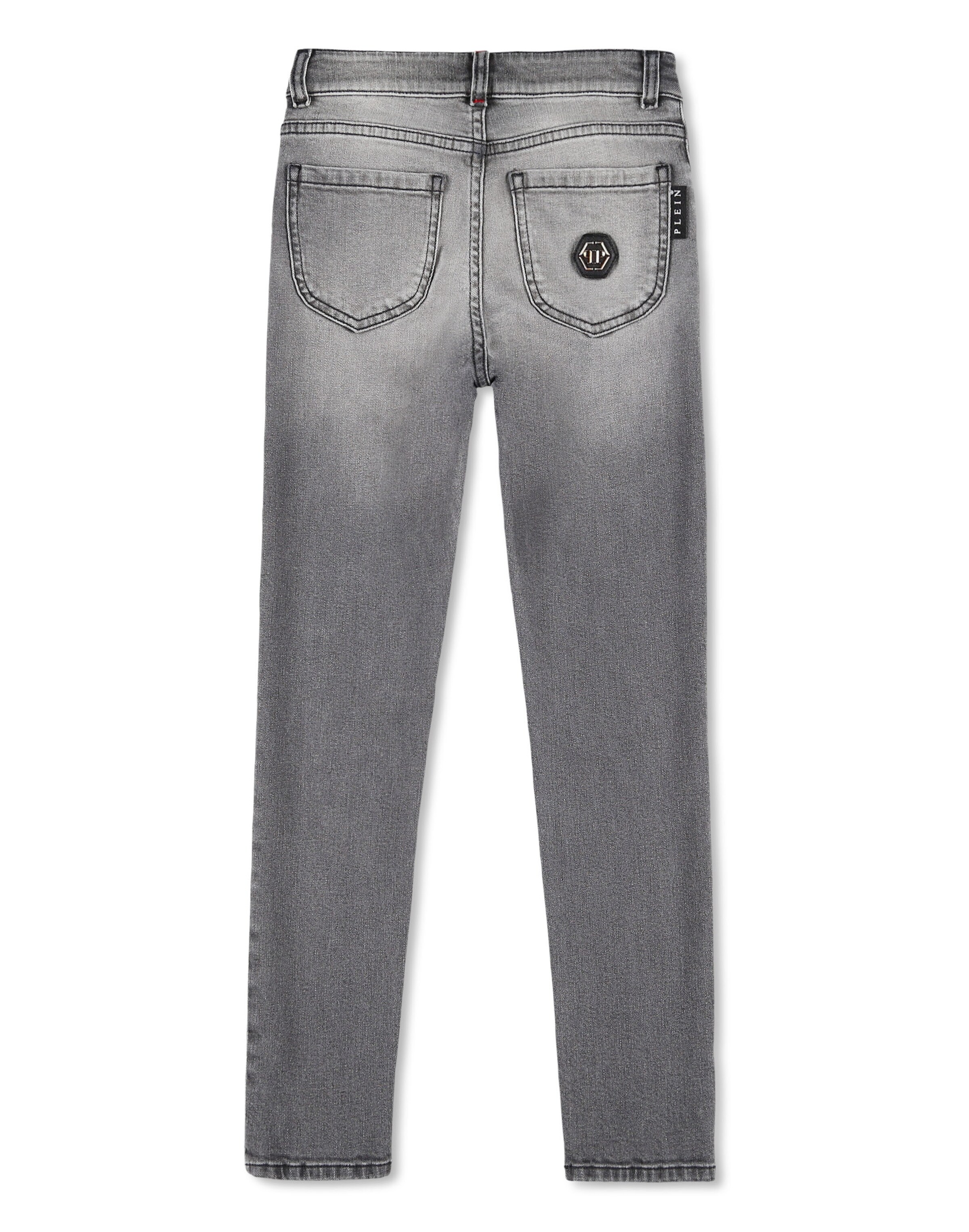 Philipp Plein Slimfit Jeans 'Hexagon' in Grau