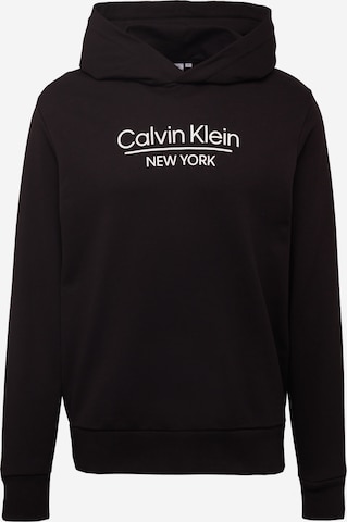 Sweat-shirt Calvin Klein en noir : devant