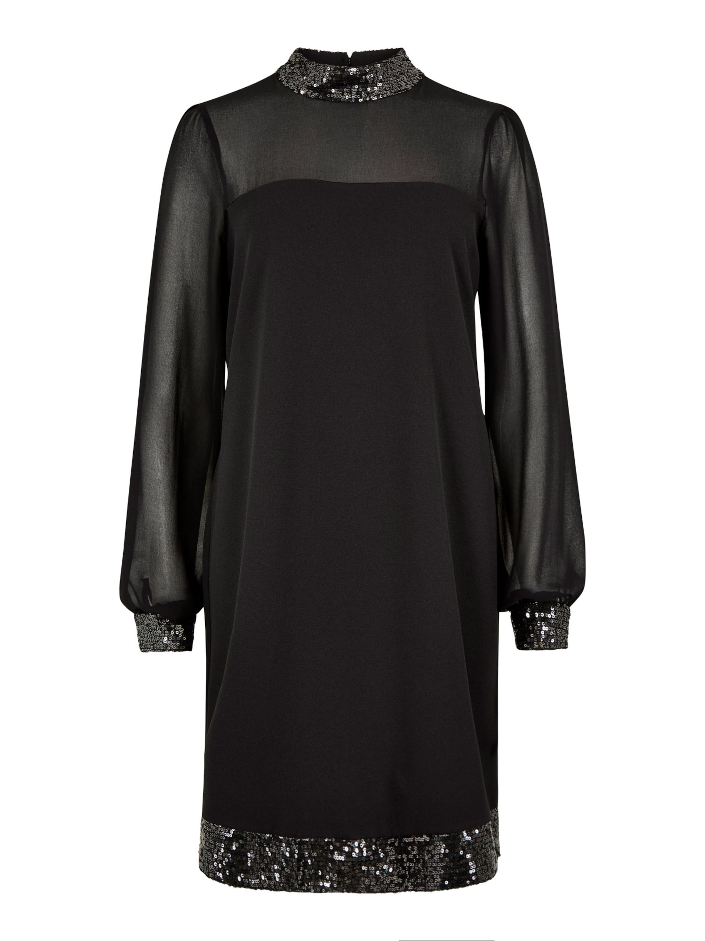 Apricot Kleid in Schwarz: Vorderseite