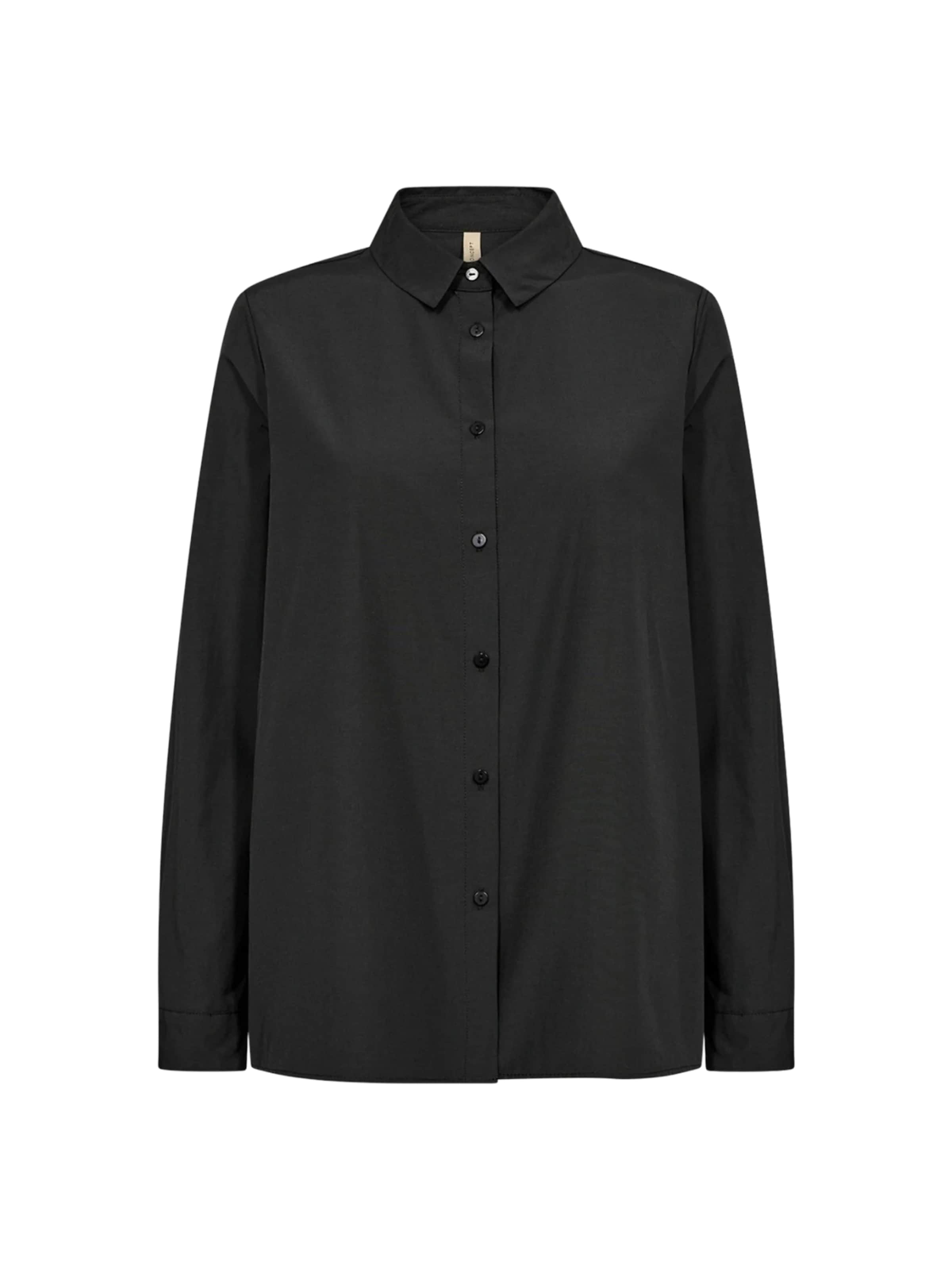 Soyaconcept - Camiseta 'Netti 86' en negro: frente