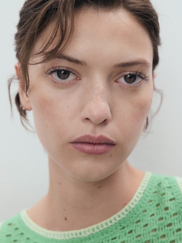 MANGO Top 'FLEUR' in Green