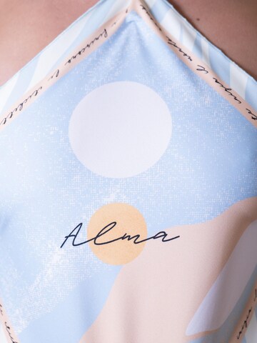 Flavia Valentini High neck Bikini 'Alma' in Blauw