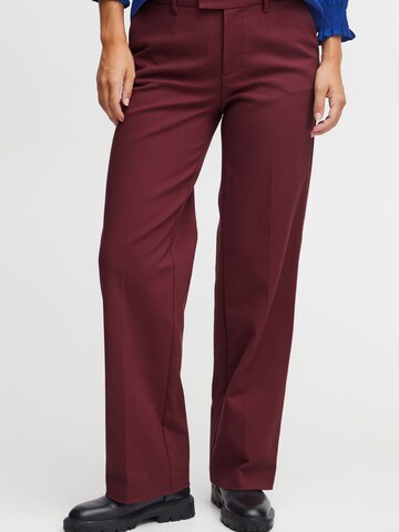 PULZ Jeans Wide leg Broek 'BINDY' in Rood