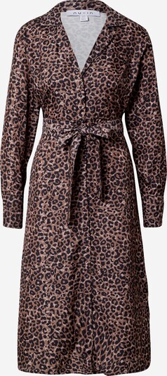 NU-IN Robe-chemise en marron / noir, Vue avec produit