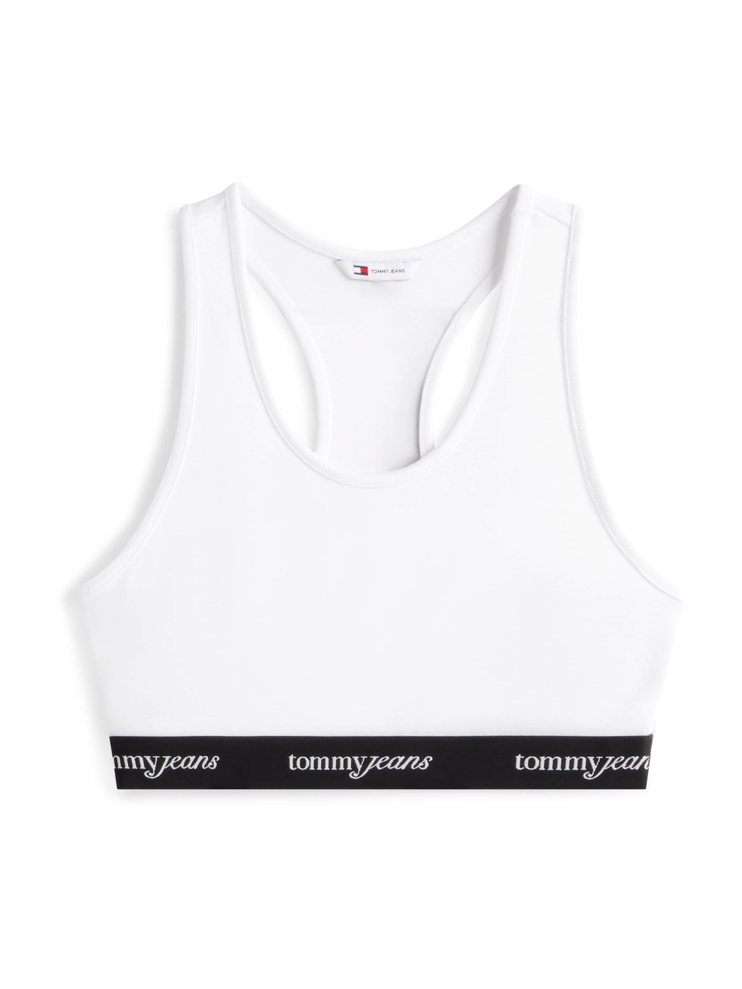 Tommy Jeans Μπουστάκι Σουτιέν σε λευκό: μπροστά