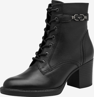Bottines à lacets Tamaris en noir : devant