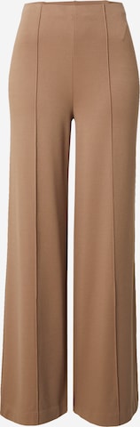 EDITED Wide leg Broek 'Leva' in Bruin: voorkant