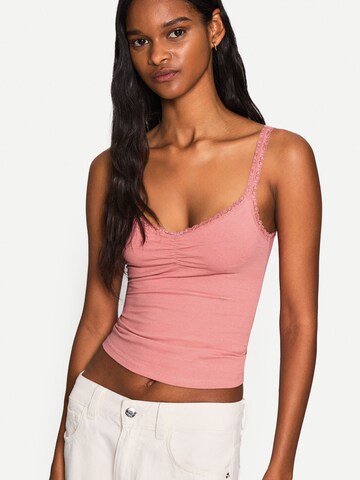 Haut Bershka en rose : devant