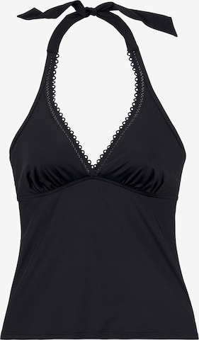 s.Oliver Triangle Tankini Top in Black: front