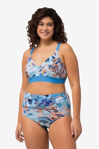 Ulla Popken Triangel Bikini in Blauw: voorkant