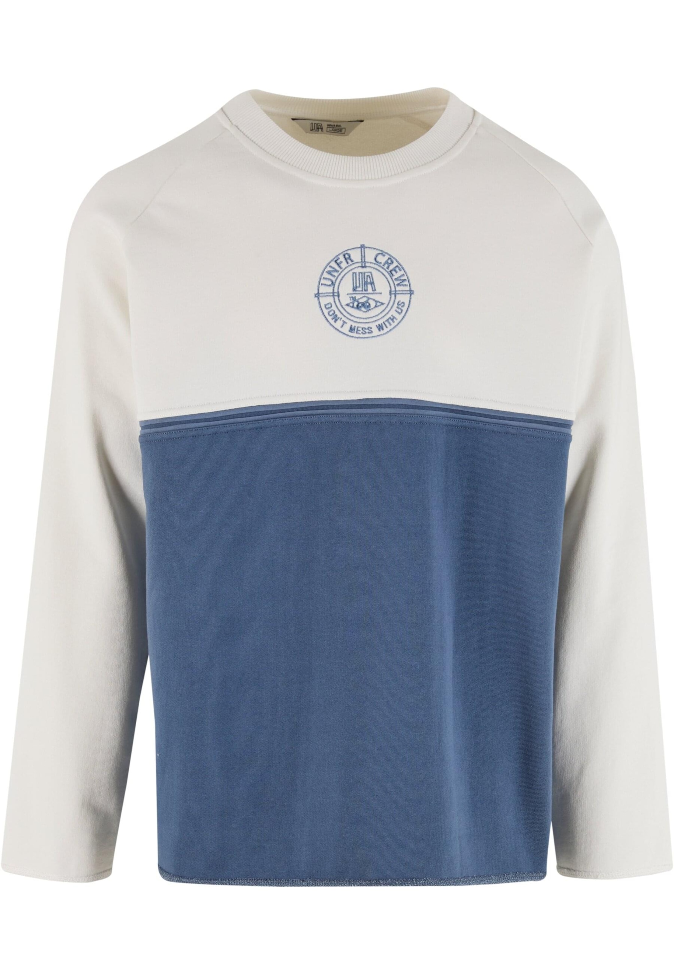 Felpa 'DMWU' di Unfair Athletics in blu: frontale