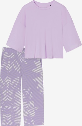 SCHIESSER Pyjama 'Modern Nightwear' in Lila: voorkant
