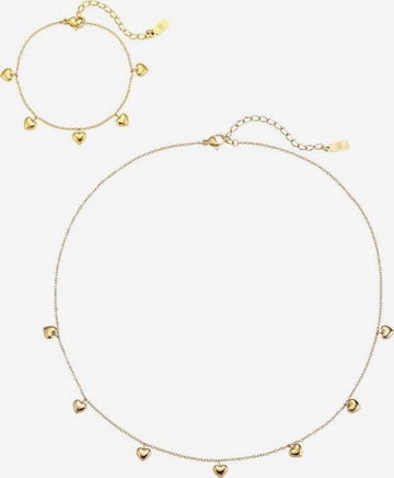 Set di gioielli 'Heart Vibes' di Hey Happiness in oro: frontale