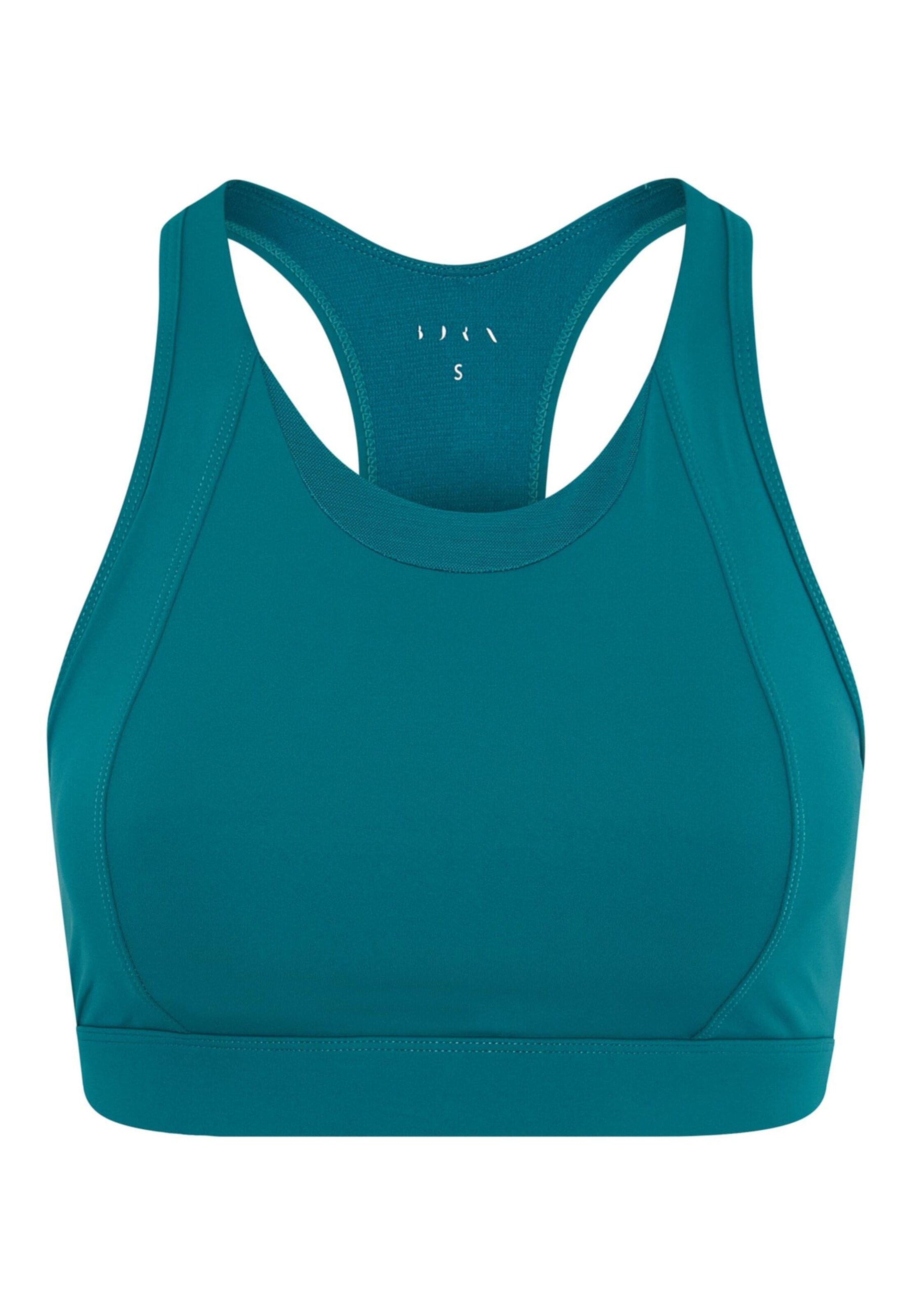 Born Living Yoga Bustier Sport bh 'Bikila' in Groen: voorkant