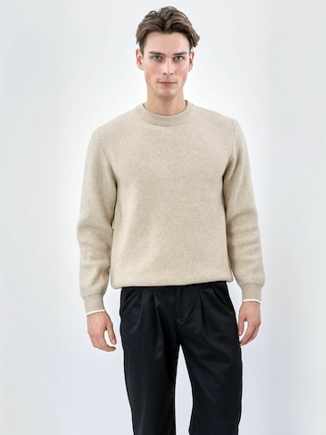 TEESHOPPEN Trui ' Crewneck ' in Beige: voorkant