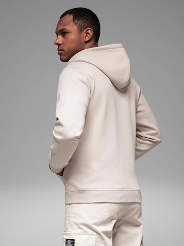 Ombre Sweat jacket 'OM-SSZP-0213' in Beige