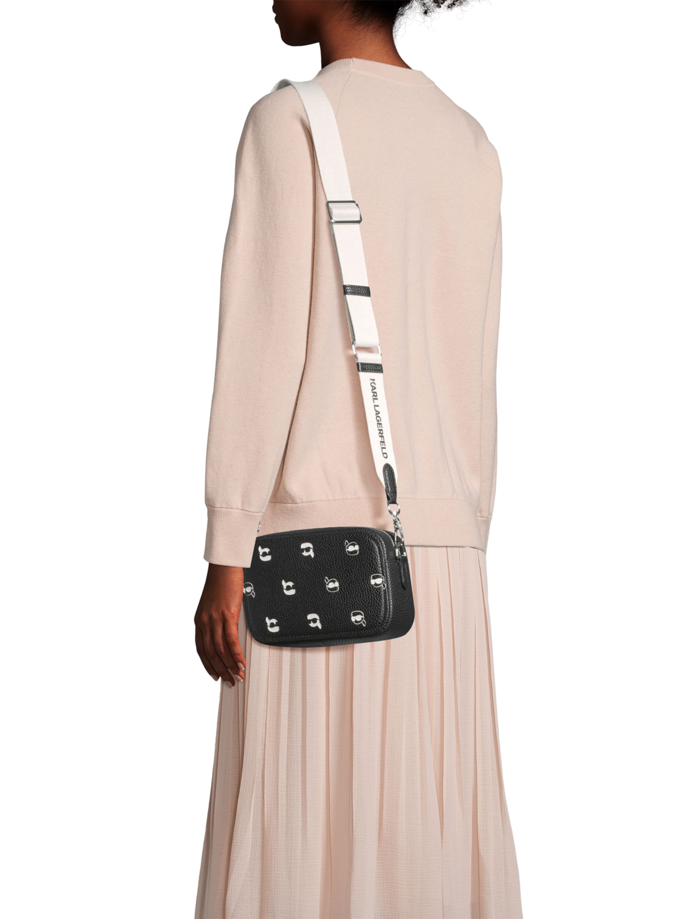 Karl Lagerfeld Чанта с презрамки в черно