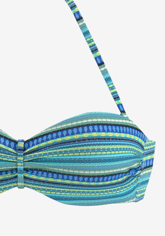 LASCANA Bandeau Bikiny – modrá