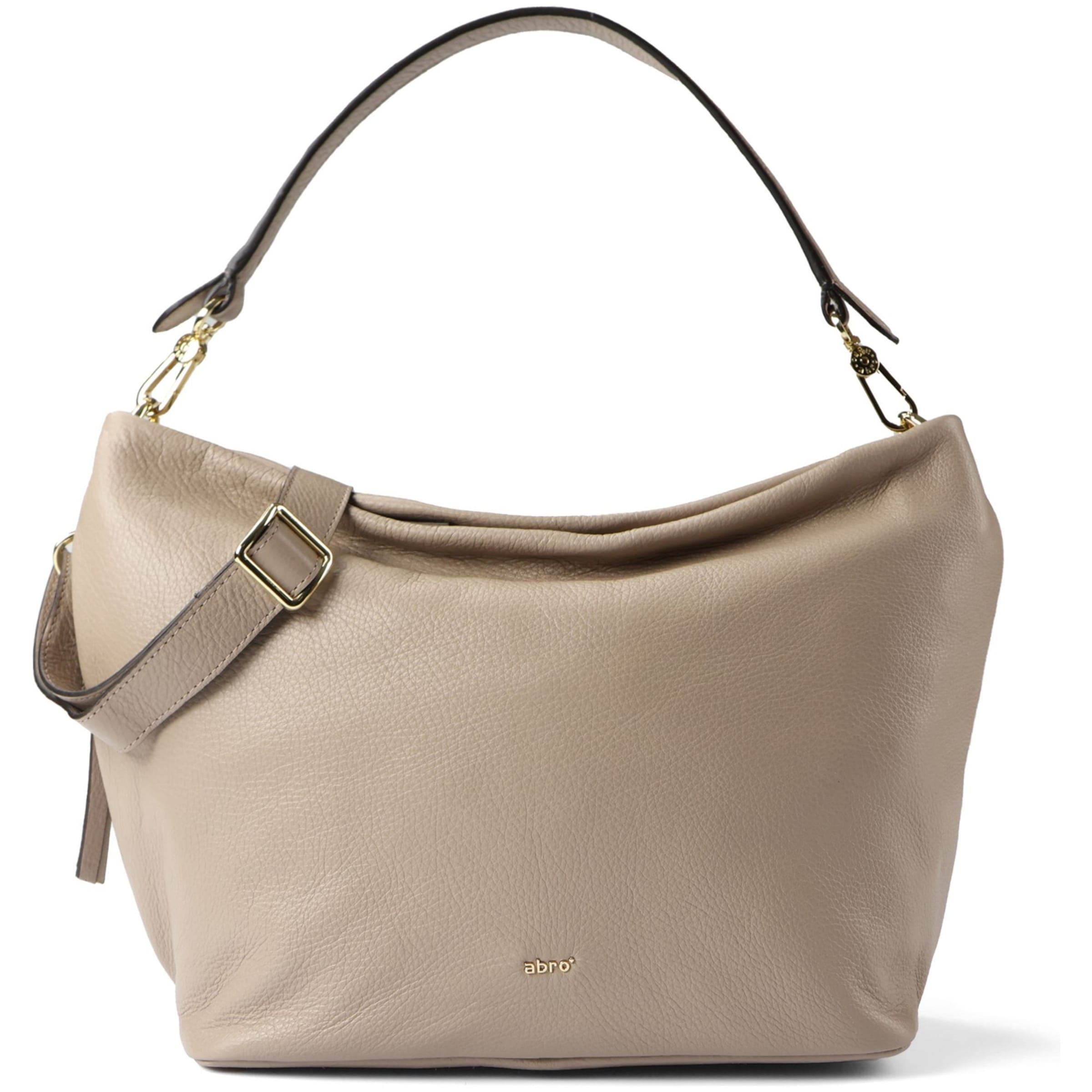 Borsa a spalla 'Ebony' di ABRO in beige: frontale
