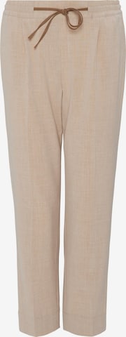 OPUS Pleat-Front Pants 'Melosa' in Beige: front