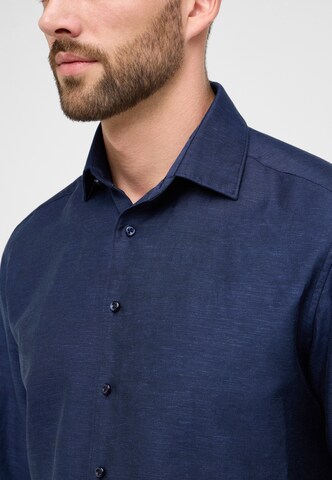 ETERNA Comfort fit Button Up Shirt in Blue