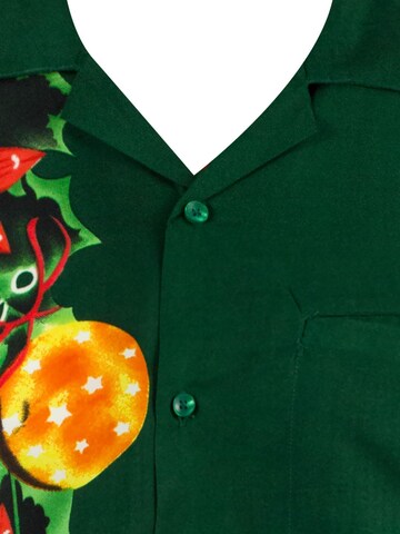 King Kameha Regular Fit Hemd 'Christmas Wedding' in Grün