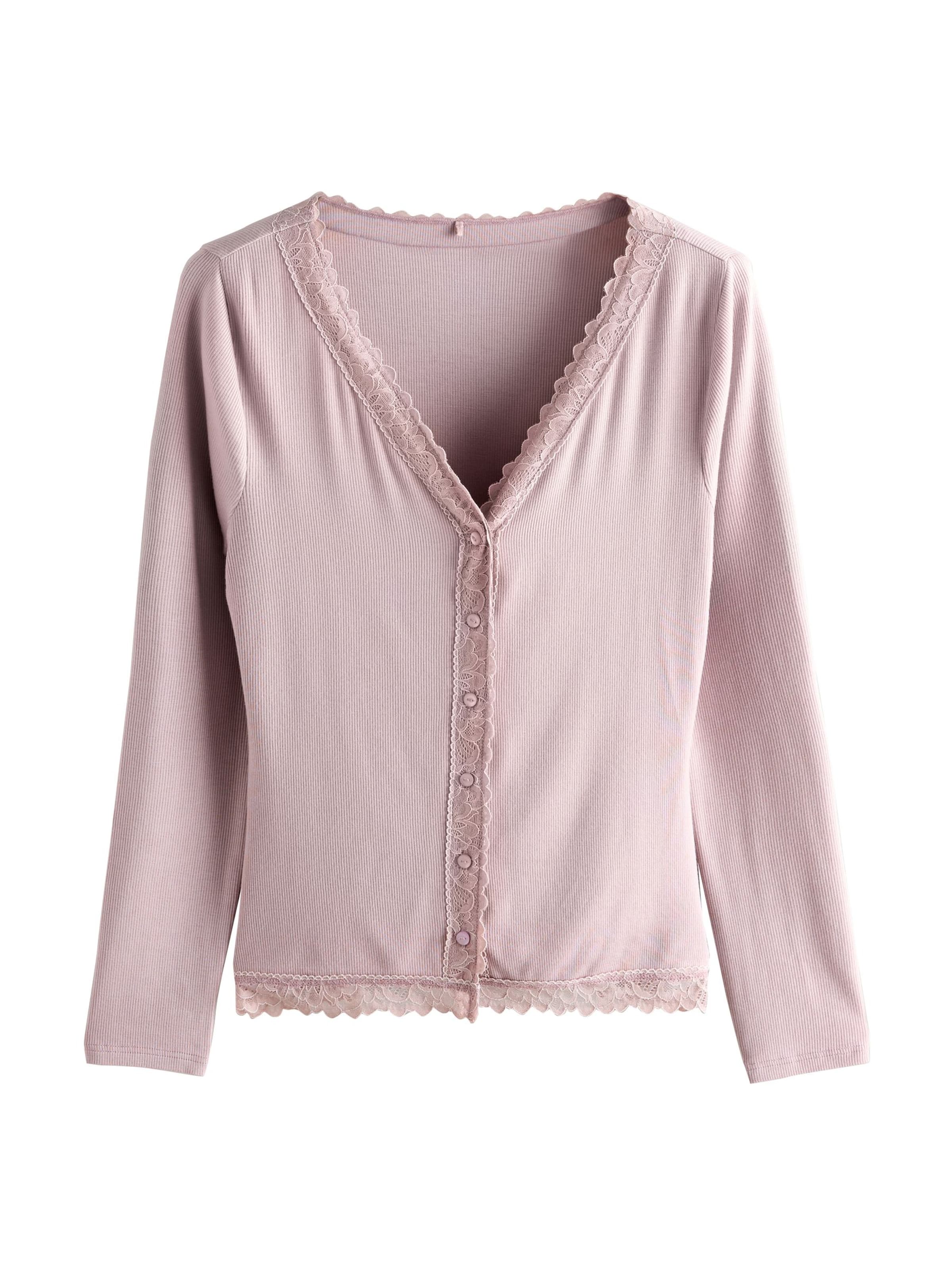 Next Gebreid vest in Roze: voorkant