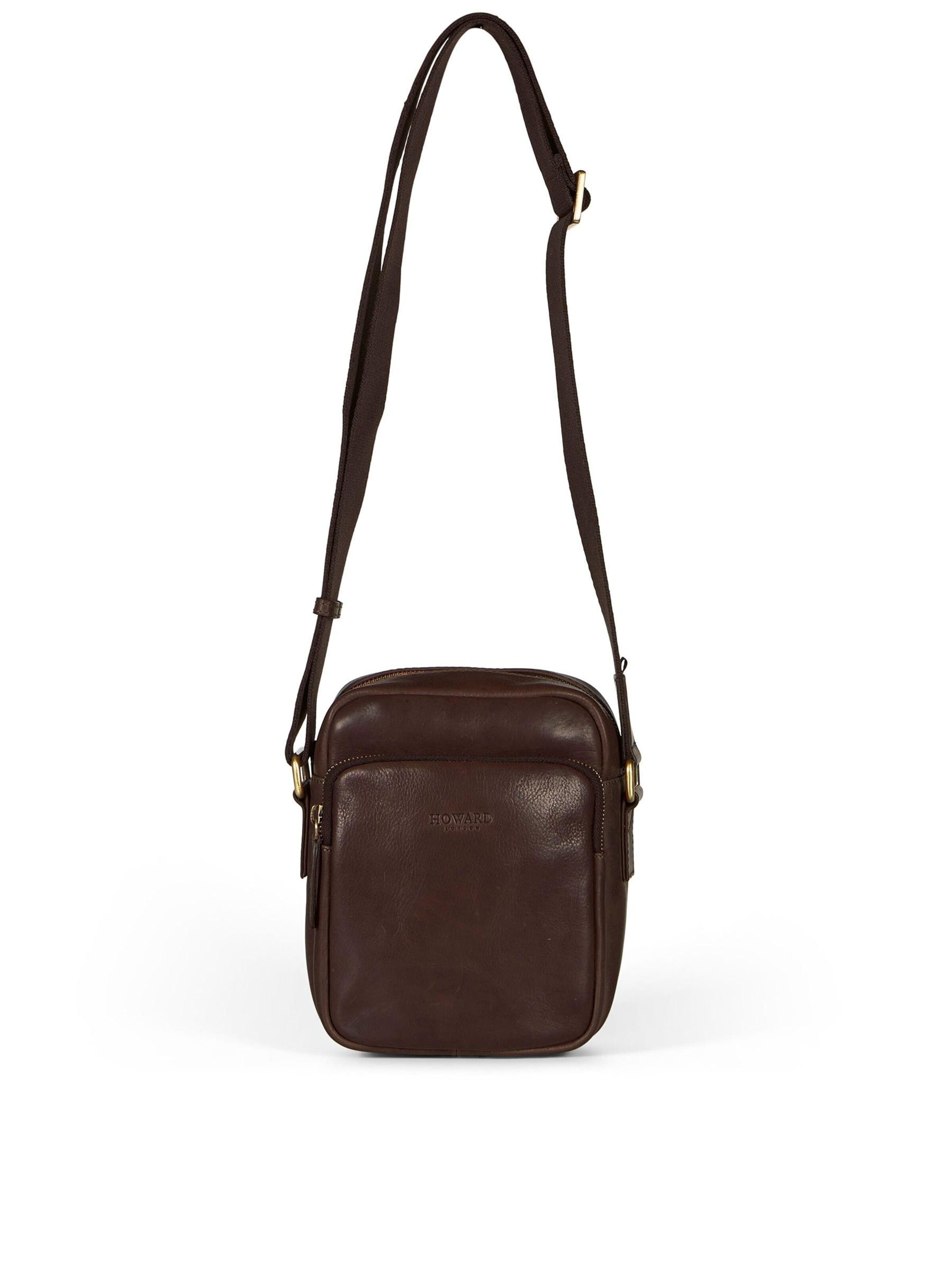Howard London - Bolso de hombro 'Cross Body Bag Eddie Dark Brown' en marrón: frente