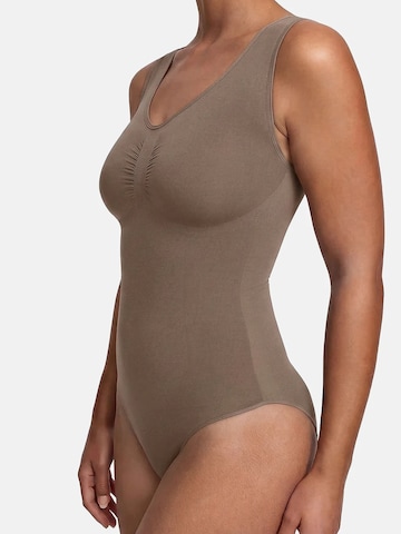 cfab (formerly creamy fabrics) Shapingbody 'Tank Bodysuit Sculpting Shapewear mit String'‌‌‌‌‌‌ in Braun