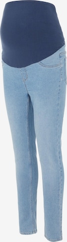 Skinny Jeggings MAMALICIOUS en bleu : devant