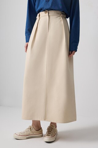 Jupe Touche Prive en beige : devant