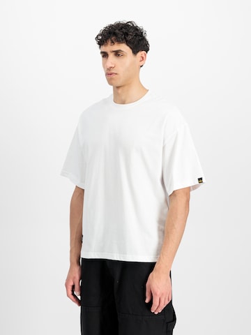 ALPHA INDUSTRIES T-shirt i vit: framsida