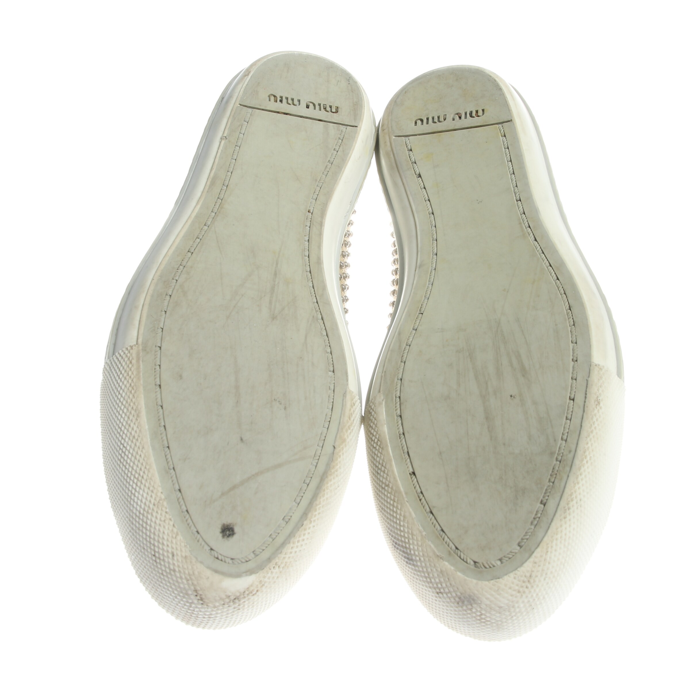 Miu Miu Turnschuhe / Sneaker 38,5 in Silber