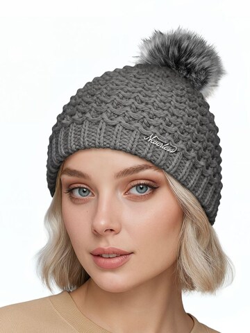 Neverless Beanie '1978' in Grey: front