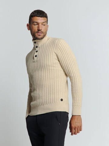 No Excess Sweater in White: front